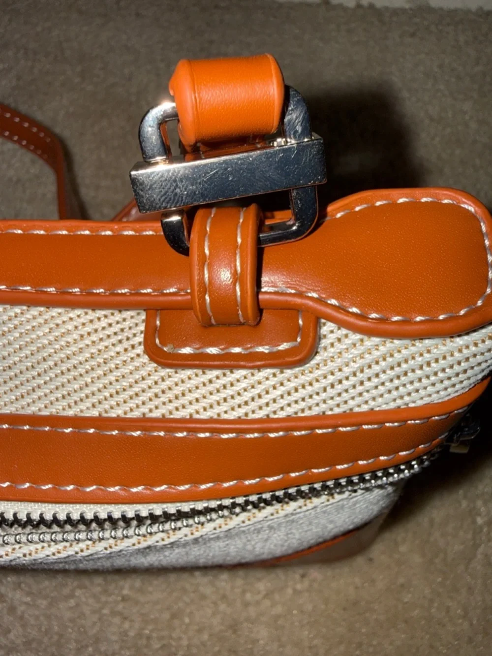 Women's Clutch/Crossbody Bag canvas with trim